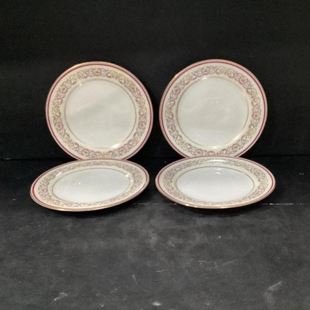 Charles‎ Ahrenfeldt Limoges Salad Plates, Set of 4, France Dishes, Dinnerware